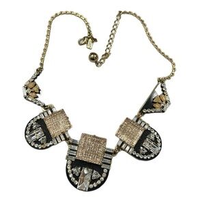 Kate Spade NY Necklace Breathtaking Imperial Tile Collar Gold Black Art Deco